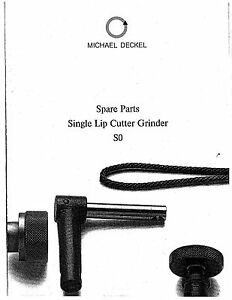 Deckel Cutter Grinder Manual